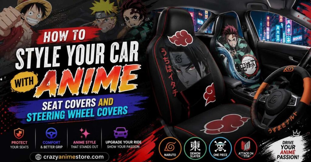 style-your-car-with-anime-seat-covers How to Style Your Car with Anime Seat Covers and Steering Wheel Covers